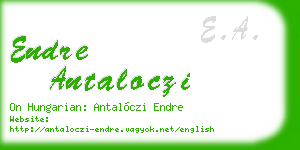 endre antaloczi business card