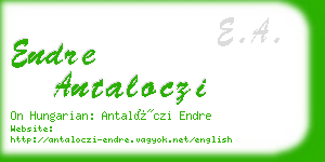 endre antaloczi business card